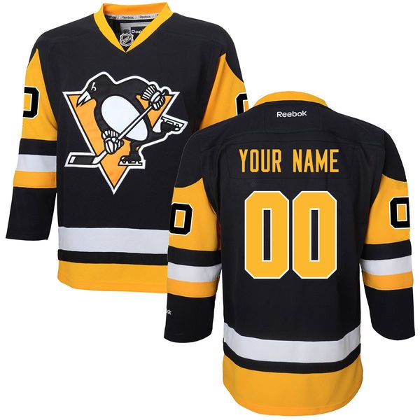Reebok Pittsburgh Penguins Youth Premier Alternate NHL Jersey - Black->->Youth Jersey